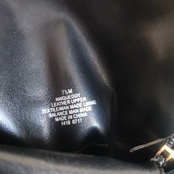 Nine West Knee High Boots Size 7.5 Black Suede Leather Block Heel Zip Riding - Picture 13 of 16